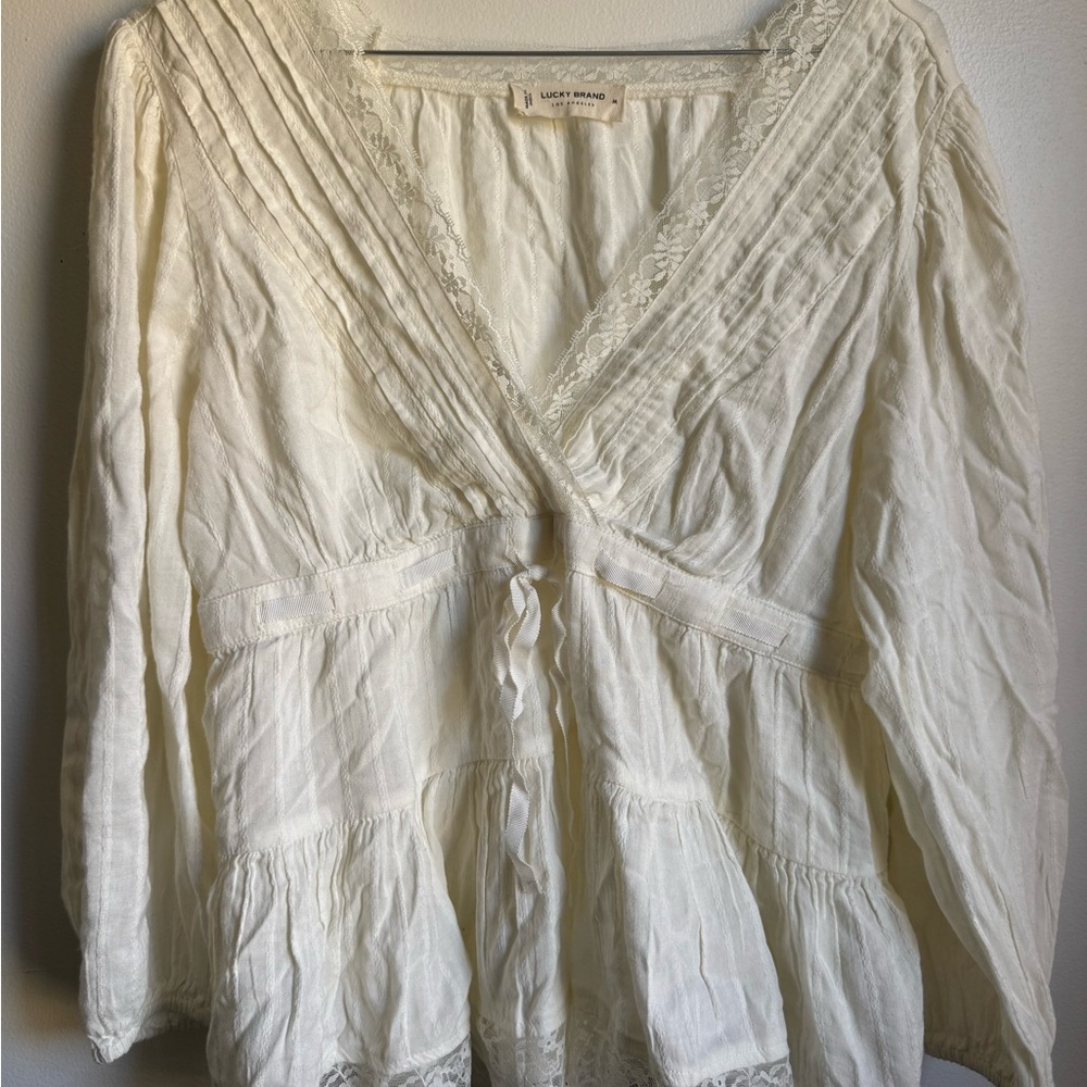 Lucky Brand Women's Ivory Blouse